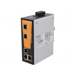Switch Ethernet | administrabil | Număr porturi: 5 | Ualim: 12÷45VDC | 
