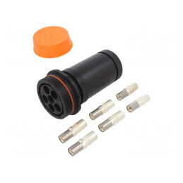 Conector Circular Mufă Mamă 6 PIN Filet Exterior | Electronic-mag.ro | Componente Electronice