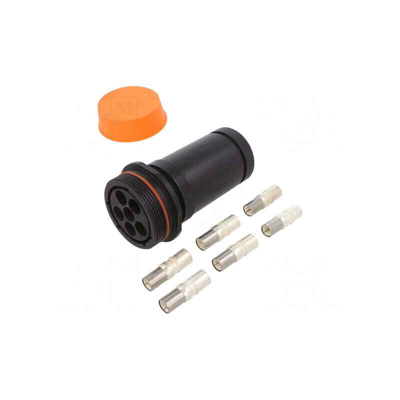 Conector Circular Mufă Mamă 6 PIN Filet Exterior | Electronic-mag.ro | Componente Electronice