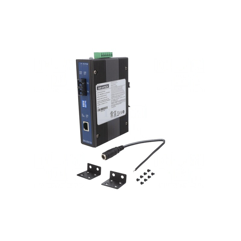 Media Convertor Ethernet Fibră Optică Monomod 12-48VDC IP30 | Electronic-mag.ro | Componente Electronice