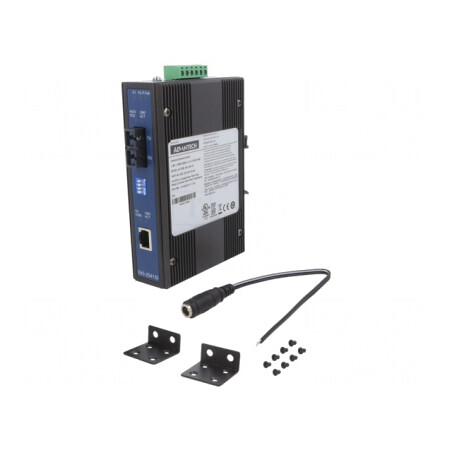 Media Convertor Ethernet Fibră Optică Monomod 12-48VDC IP30 | Electronic-mag.ro | Componente Electronice