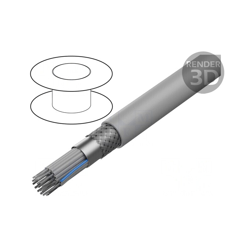 Cablu Bandă Rotund 1,27mm 20x28AWG PVC Gri | Electronic-mag.ro | Componente Electronice