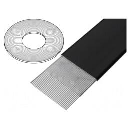 Cablu bandă 1,27mm 9x28AWG PVC negru 30,5m | Electronic-mag.ro | Componente Electronice