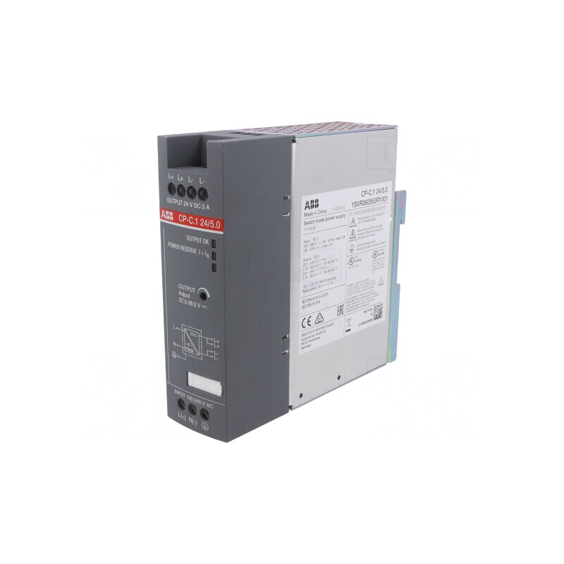 Alimentator Pulsatoriu pentru Şină DIN 120W 24V 5A | Electronic-mag.ro | Componente Electronice