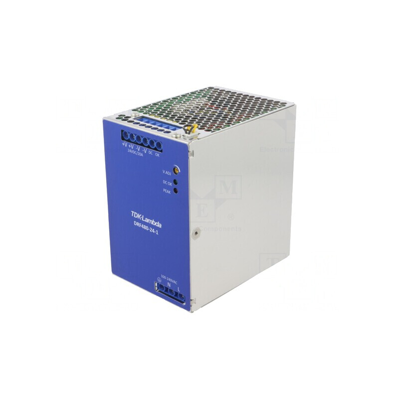 Alimentator Pulsatoriu pentru Șină DIN 480W 24V 20A | Electronic-mag.ro | Componente Electronice