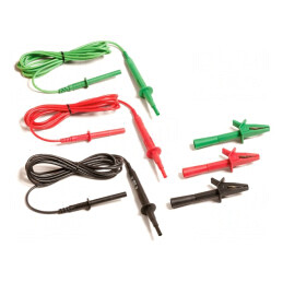 Set Cabluri de Măsurare cu Mufe Banană 4mm x3 | Electronic-mag.ro | Componente Electronice