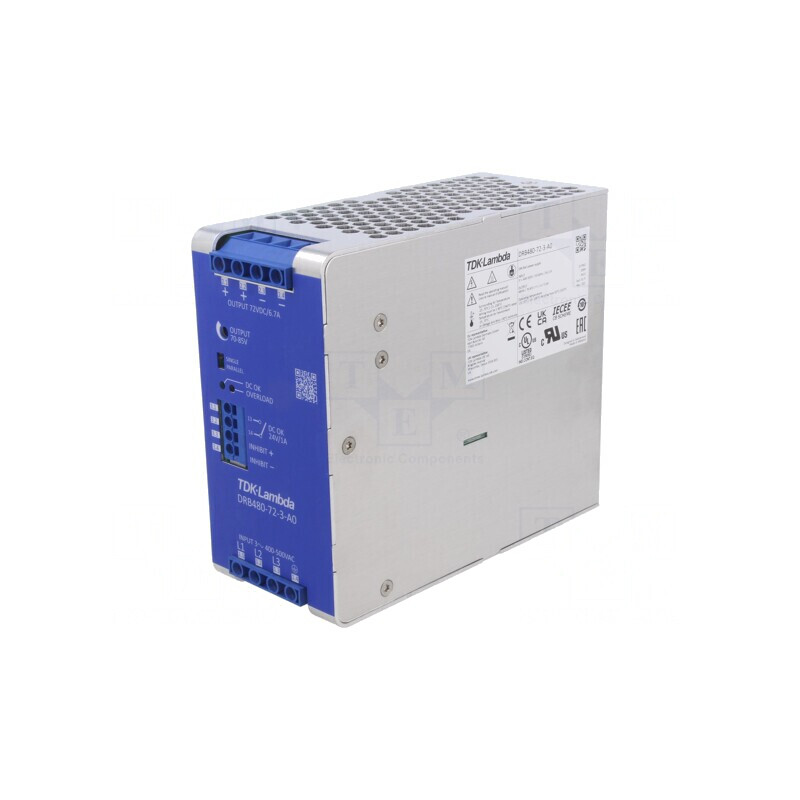 Alimentator pulsatoriu şină DIN 480W 72VDC 6,7A | Electronic-mag.ro | Componente Electronice