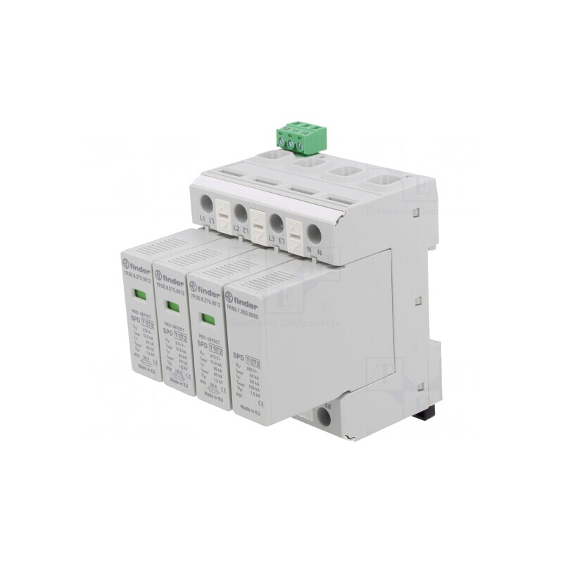 Limitator de Supratensiuni Tip 1 2 Poli 50kA 3 NPE 40-80°C | Electronic-mag.ro | Componente Electronice