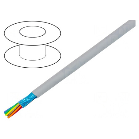 Cablu EcoCable Mini 10x24AWG Gri Închis | Electronic-mag.ro | Componente Electronice