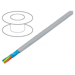 Cablu EcoCable Mini 10x24AWG Gri Închis | Electronic-mag.ro | Componente Electronice
