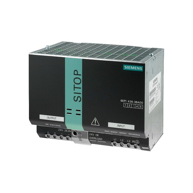 Alimentator Pulsatoriu 480W 24VDC 20A pentru Șină DIN IP20 | Electronic-mag.ro | Componente Electronice