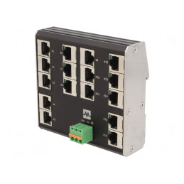 Switch Ethernet Neadministrabil 16 Porturi 9-36VDC | Electronic-mag.ro | Componente Electronice