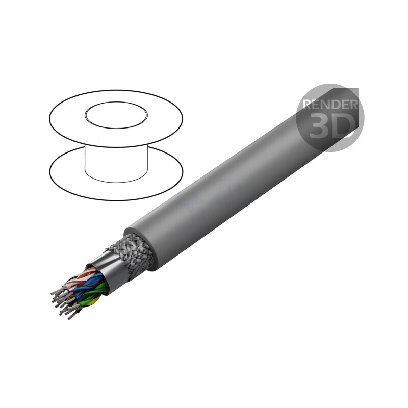 Cablu 8x2x26AWG PVC Gri 30,5m 300V | Electronic-mag.ro | Componente Electronice