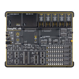 Kit Dezvoltare Microchip PIC Fusion v8 cu PIC18F47K42 și EASYPIC V8 | Electronic-mag.ro | Componente Electronice