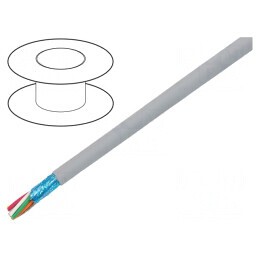 Cablu EcoCable Mini 6x22AWG MPPE Gri Întunecat | Electronic-mag.ro | Componente Electronice