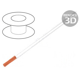 Cablu HookUp Wire Cu Silicon Alb 10kV 30,5m | Electronic-mag.ro | Componente Electronice