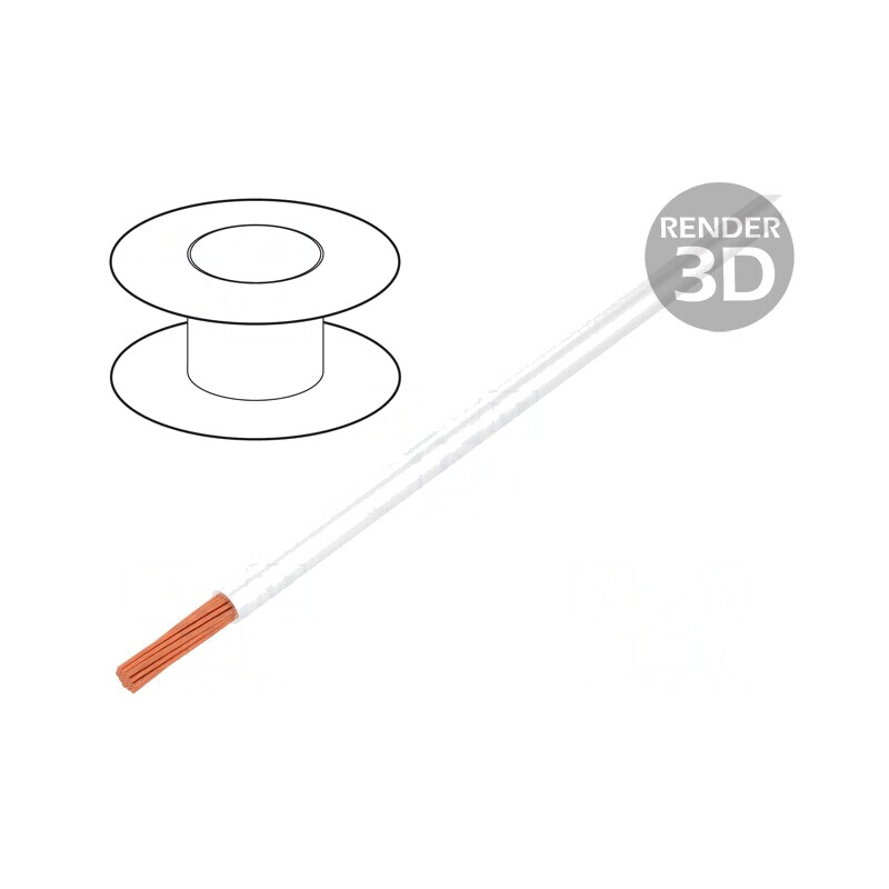 Cablu HookUp Wire Cu Silicon Alb 10kV 30,5m | Electronic-mag.ro | Componente Electronice