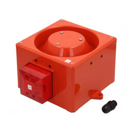Sirenă Luminoasă și Acustică 24VDC cu Lumină Flash | Electronic-mag.ro | Componente Electronice