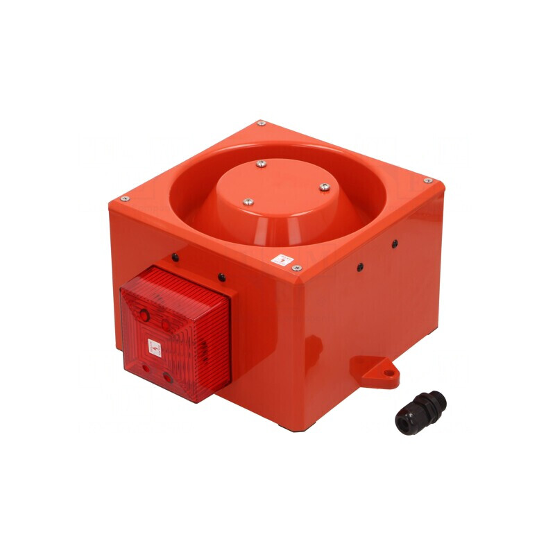 Sirenă Luminoasă și Acustică 24VDC cu Lumină Flash | Electronic-mag.ro | Componente Electronice