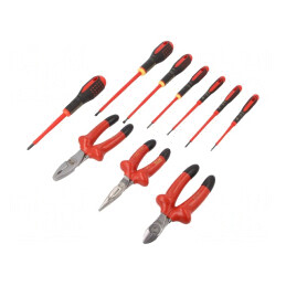 Set Clești Șurubelnițe Izolate 10 Bucăți VDE | Electronic-mag.ro | Componente Electronice