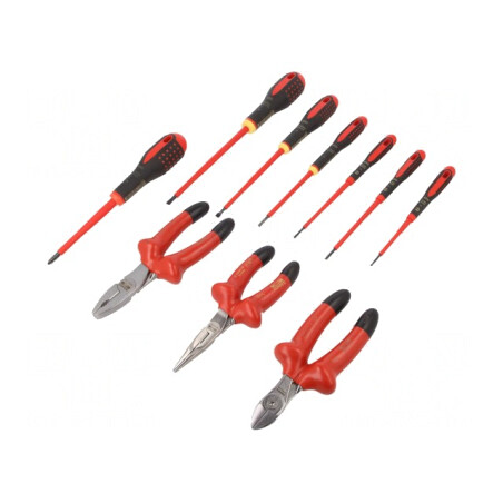 Set Clești Șurubelnițe Izolate 10 Bucăți VDE | Electronic-mag.ro | Componente Electronice
