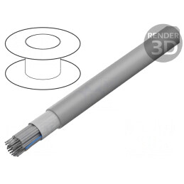 Cablu bandă rotund 1,27mm 34x28AWG PVC gri | Electronic-mag.ro | Componente Electronice