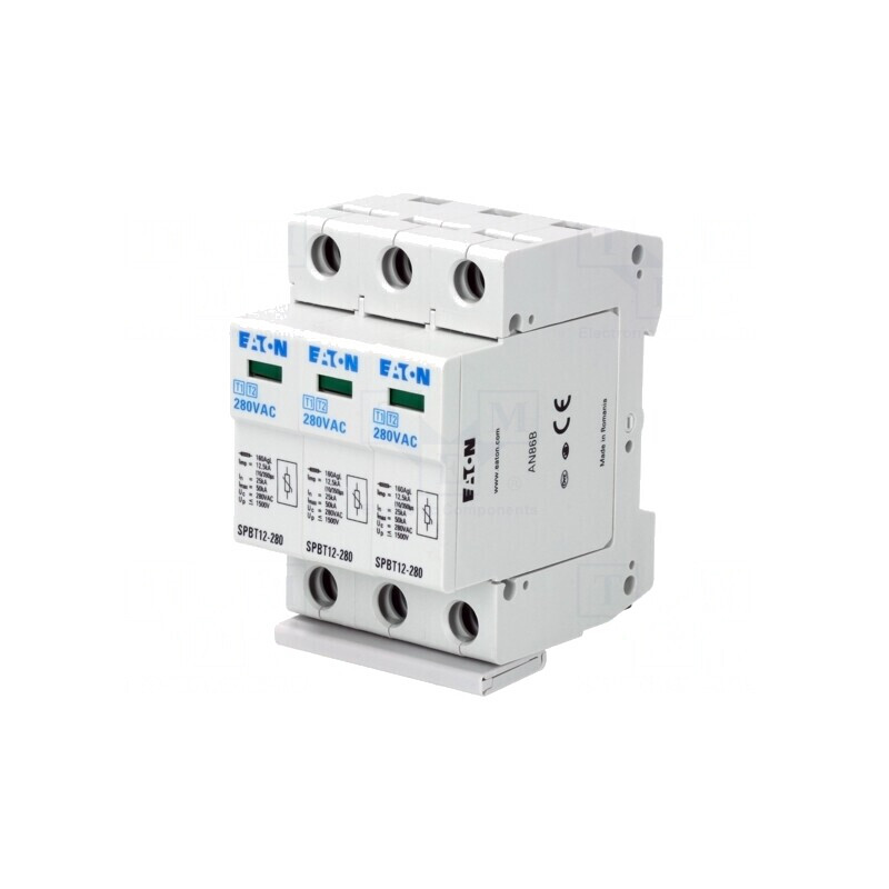 Limitator de Supratensiuni Tip 1, 2 Poli, 280VAC, SPBT12-280/3 | Electronic-mag.ro | Componente Electronice Limitator de Supratensiuni Tip 1, 2 Poli, 280VAC, SPBT12-280/3 | Electronic-mag.ro | Componente Electronice