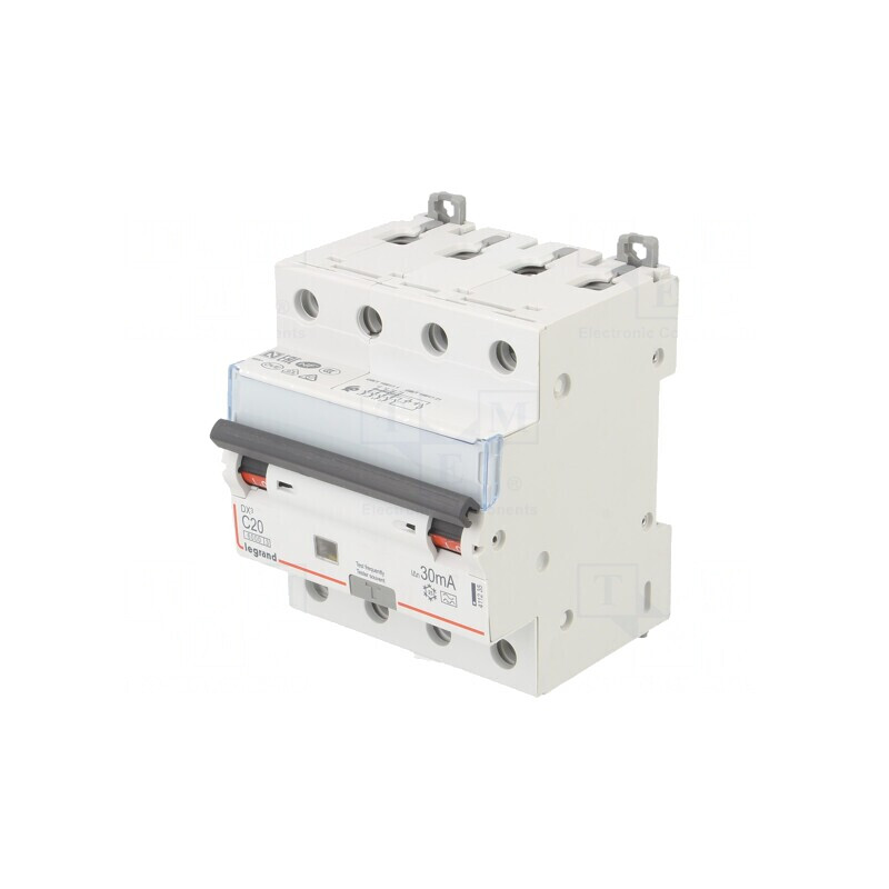 Întrerupător RCBO 20A 30mA 4 Poli 400VAC IP20 | Electronic-mag.ro | Componente Electronice