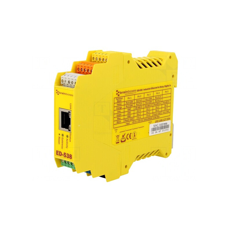 Poartă Ethernet 1 Port 5-30VDC DIN IP20 ED-538 | Electronic-mag.ro | Componente Electronice Poartă Ethernet 1 Port 5-30VDC DIN IP20 ED-538 | Electronic-mag.ro | Componente Electronice