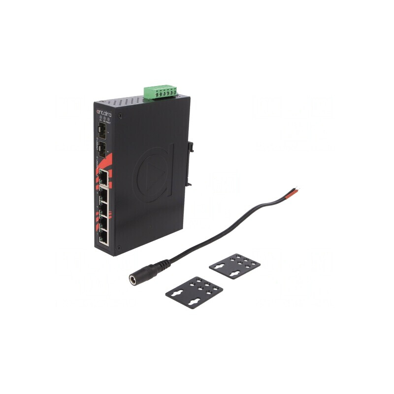 Switch Ethernet neadministrabil 7 porturi 12-48VDC | Electronic-mag.ro | Componente Electronice