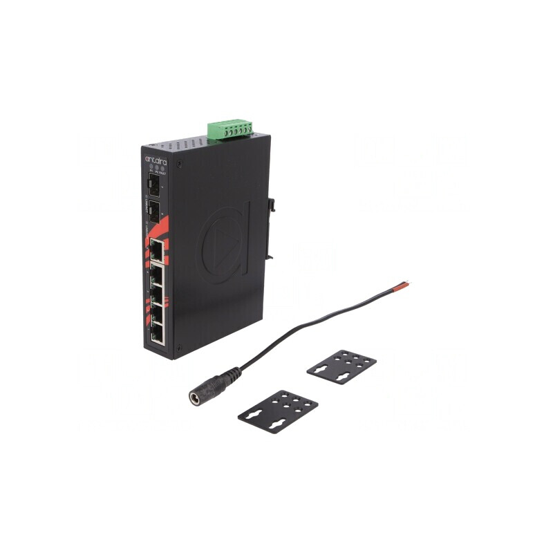 Switch Ethernet 7 Porturi 12-48VDC | Electronic-mag.ro | Componente Electronice
