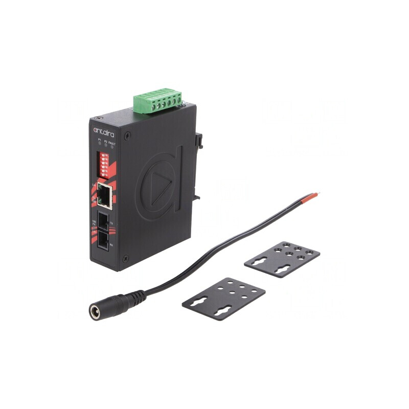 Media Convertor Ethernet Fibră Optică Monomod 12-48VDC 2W | Electronic-mag.ro | Componente Electronice