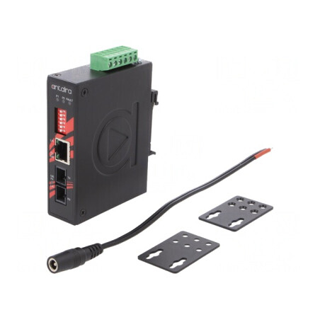 Media Convertor Ethernet Fibră Optică Monomod 12-48VDC 2W | Electronic-mag.ro | Componente Electronice
