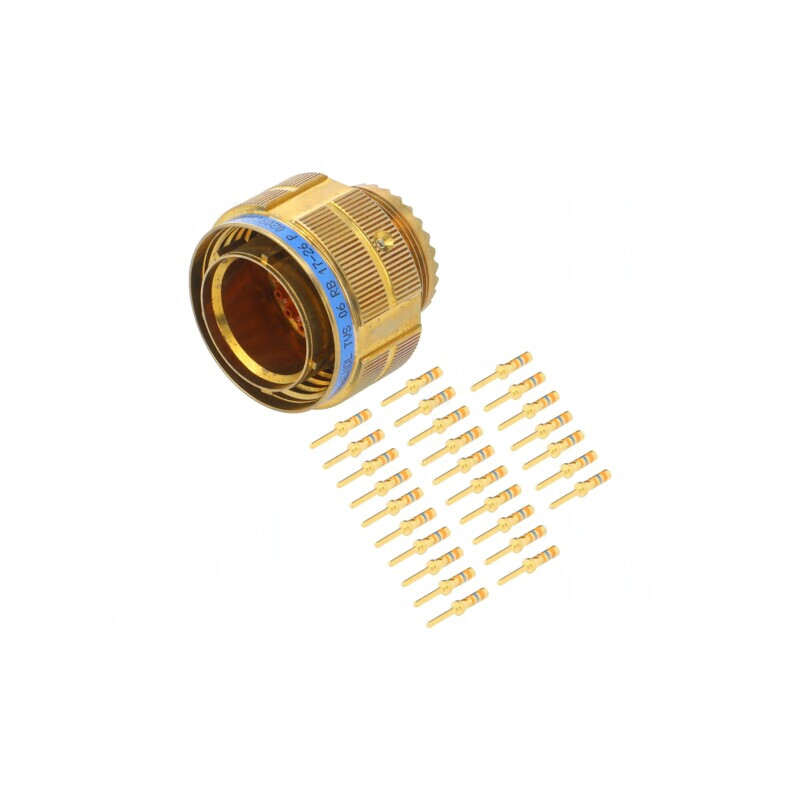 Conector militar mufă tată 17 Series III TV oliv | Electronic-mag.ro | Componente Electronice