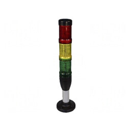 Coloană de Semnalizare LED Roșu/Galben/Verde SL4-100-L-RYG-24LED | Electronic-mag.ro | Componente Electronice