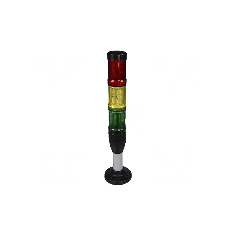 Coloană de Semnalizare LED Roșu/Galben/Verde SL4-100-L-RYG-24LED | Electronic-mag.ro | Componente Electronice