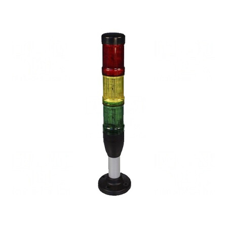 Coloană de Semnalizare LED Roșu/Galben/Verde SL4-100-L-RYG-24LED | Electronic-mag.ro | Componente Electronice