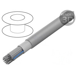 Cablu Bandă Rotund 1,27mm Cu 20x28AWG PVC Gri | Electronic-mag.ro | Componente Electronice