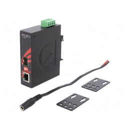 Media Convertor Gigabit Ethernet/Fibră Optică SFP 12-48VDC