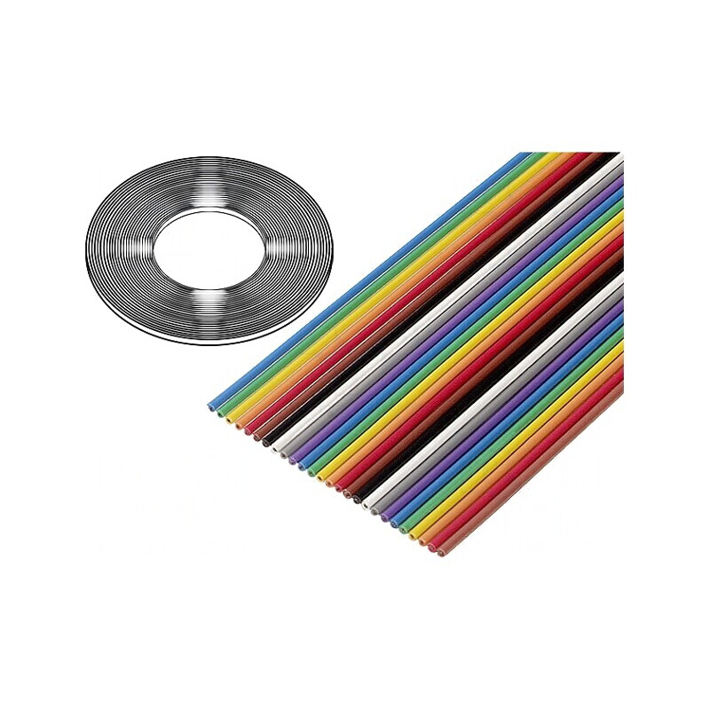 Cablu Bandă PVC Neecranat 1,27mm 40x26AWG 100FT | Electronic-mag.ro | Componente Electronice