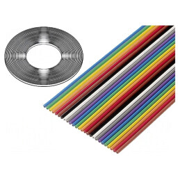 Cablu Bandă PVC Neecranat 1,27mm 40x26AWG 100FT | Electronic-mag.ro | Componente Electronice