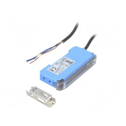 Senzor amplificator fibră optică PNP cu cablu 2m IP50