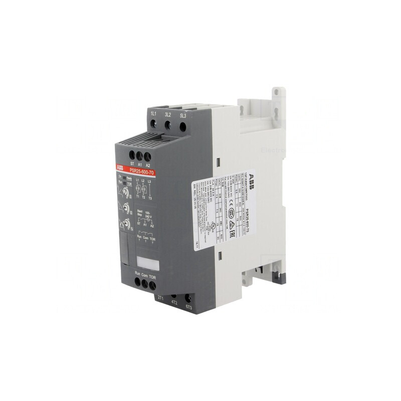 Softstart 208-600VAC 11kW 25A pentru șină DIN | Electronic-mag.ro | Componente Electronice