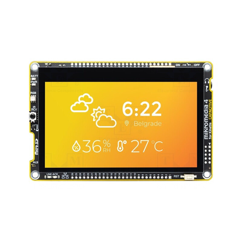 Mikromedia 4 TFT Display 4.3" LED Ethernet I2C Capacitive | Electronic-mag.ro | Componente Electronice