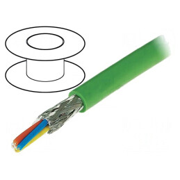 Cablu | Ethernet industrial,PROFINET | 5 | sârmă | Cu | 4x22AWG | PVC | 09456000100