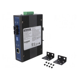 Media Convertor Ethernet/Fibră Optică Monomod 12-48VDC IP30