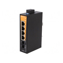 Switch Ethernet neadministrabil 5 porturi 9,6-60VDC | Electronic-mag.ro | Componente Electronice