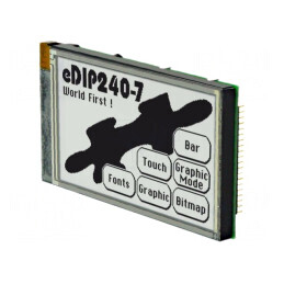 LCD Grafic 240x128 FSTN 113x70mm Negru | Electronic-mag.ro | Componente Electronice