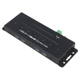 Hub USB Industrial 3.1 pe Blat 10Gbps PnP | Electronic-mag.ro | Componente Electronice