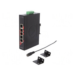 Switch Ethernet 5 Porturi Neadministrabil 12-48VDC | Electronic-mag.ro | Componente Electronice